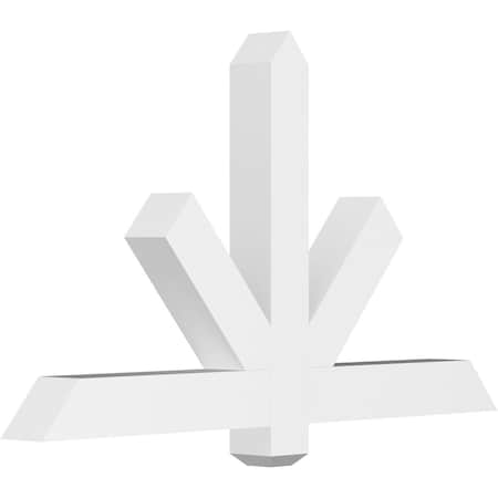 Ekena Millwork Kennewick Architectural Grade PVC Gable Bracket, 48"W x 28"H x 4"D x 4"F, 14/12 Pitch GBP048X28X0404KEN00